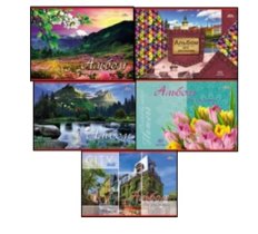 Альбом для рисования A4 40л., обл.картон, офсет 100г/м2, скрепка, 5 дизайнов, С0220-44/43/45/35/36